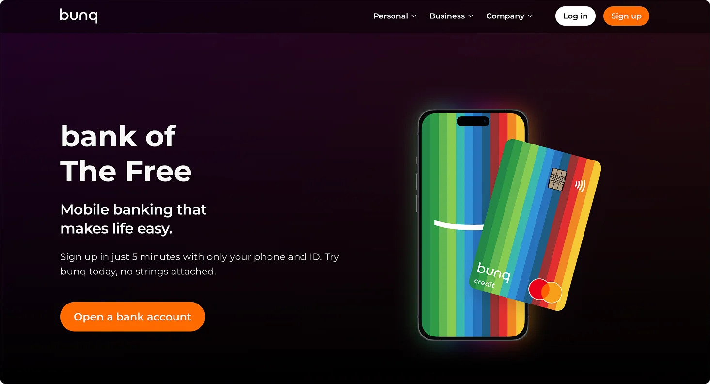 bunq-homepage